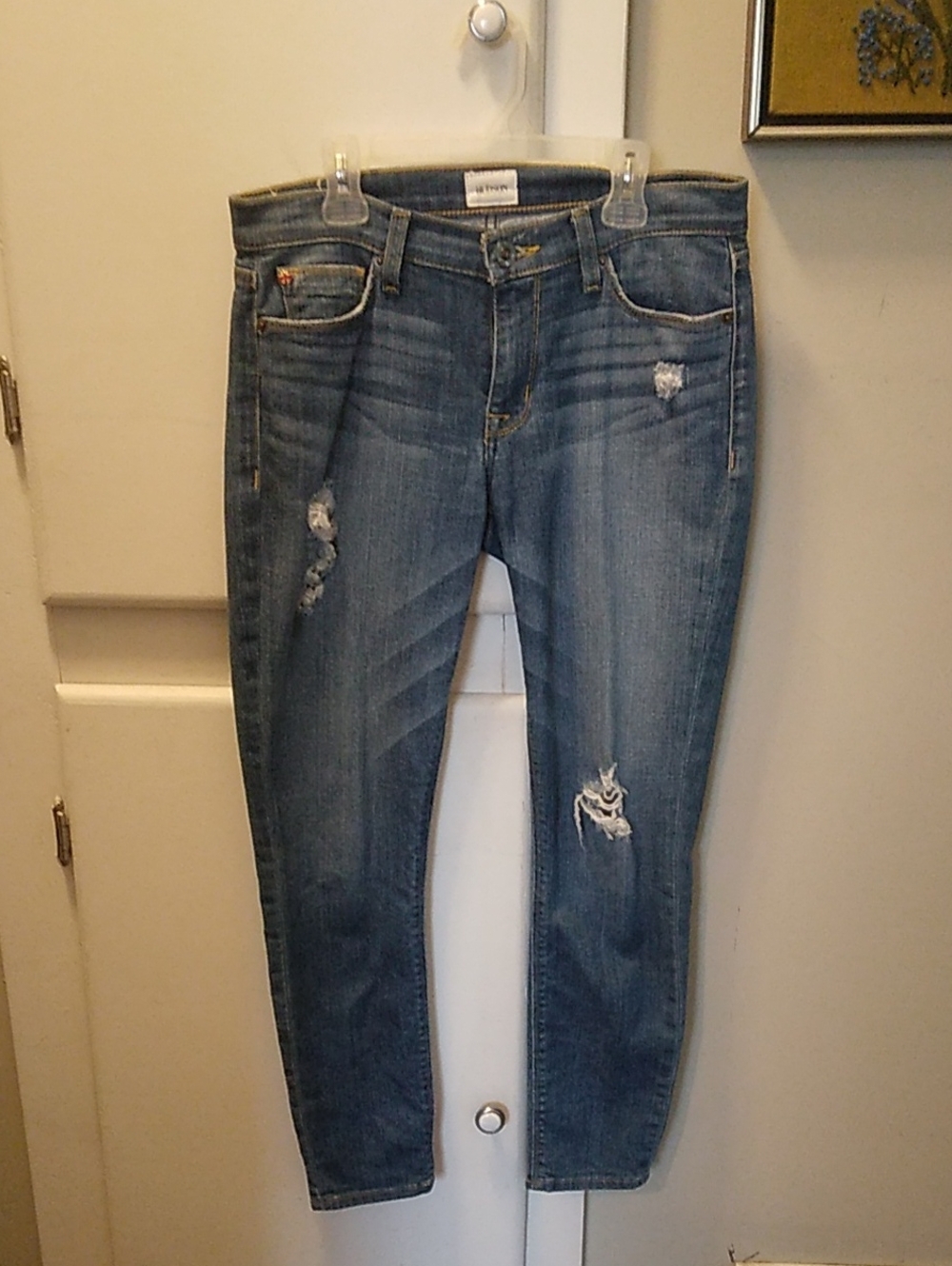 Hudson Jeans Women’s Skinny Distressed Blue Wash